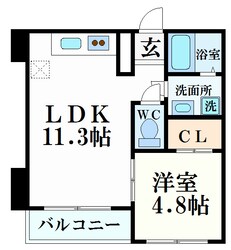 セイワ南堀江リバーレジデンスEASTの物件間取画像